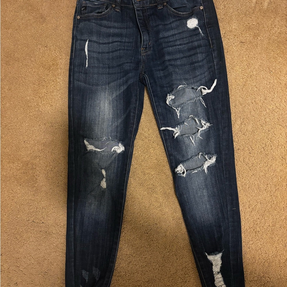 Kancan Distressed Dark Wash Jeans